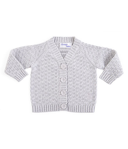 grey knitted cardigan baby